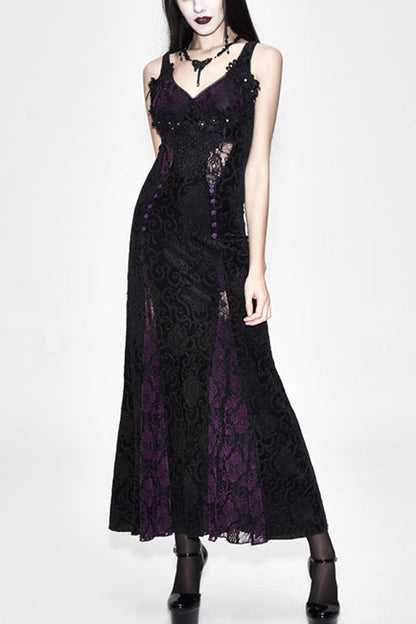 Lolita Dress - Nipped Waist With Rose, 2 Colors, Women's Style, Gothic Style, Lace Trim - main product image