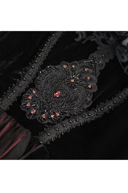 Lolita Dress - Off Shoulder High Waisted Print, Red, High Waist, Women's Style - additional product view 11