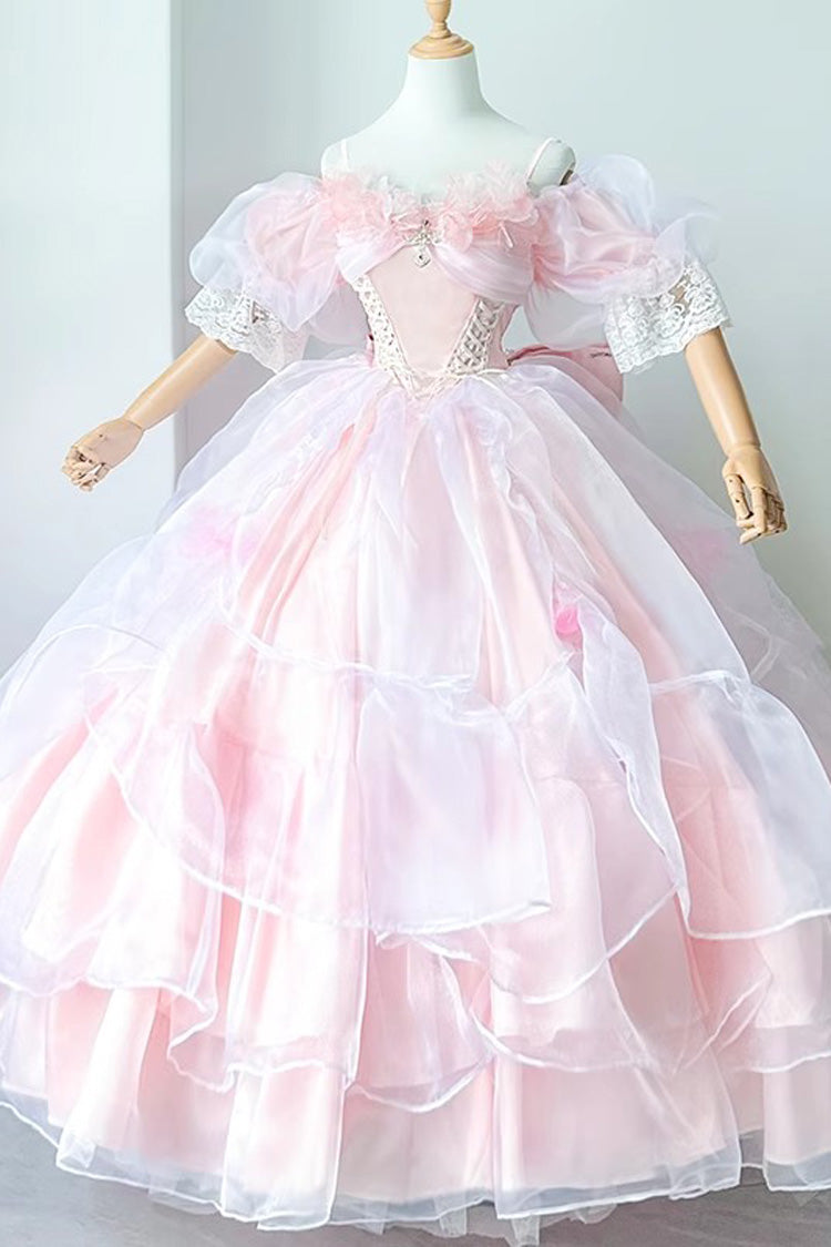 Lolita Dress - Off Shoulder, Pink, Plus Size, Layered, Sweet Style - additional product view 3