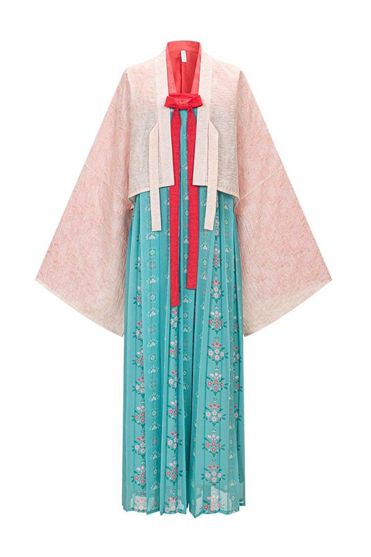 Lolita Dress - Peach Blossoms And Spring, Green, Chinese-Inspired Style, Printed - additional product view 4