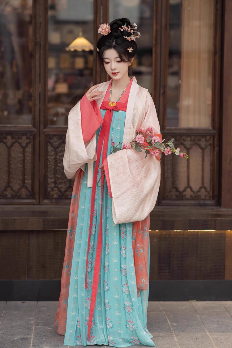 Lolita Dress - Peach Blossoms And Spring, Green, Chinese-Inspired Style, Printed - main product image