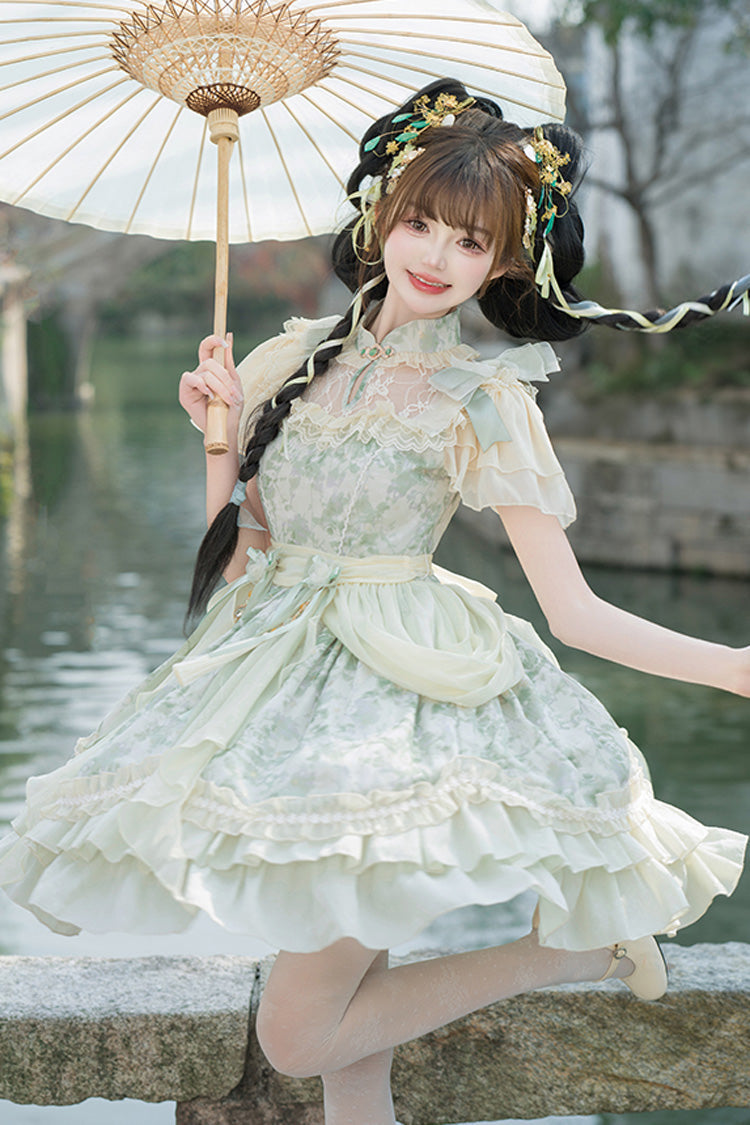Lolita Dress - Pepper Chiffon Double-layered, Green, Ruffled, Sweet Style - additional product view 3