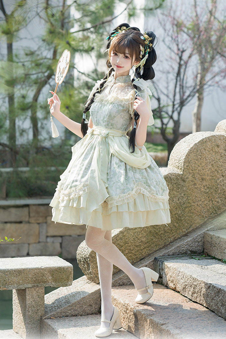 Lolita Dress - Pepper Chiffon Double-layered, Green, Ruffled, Sweet Style - additional product view 6