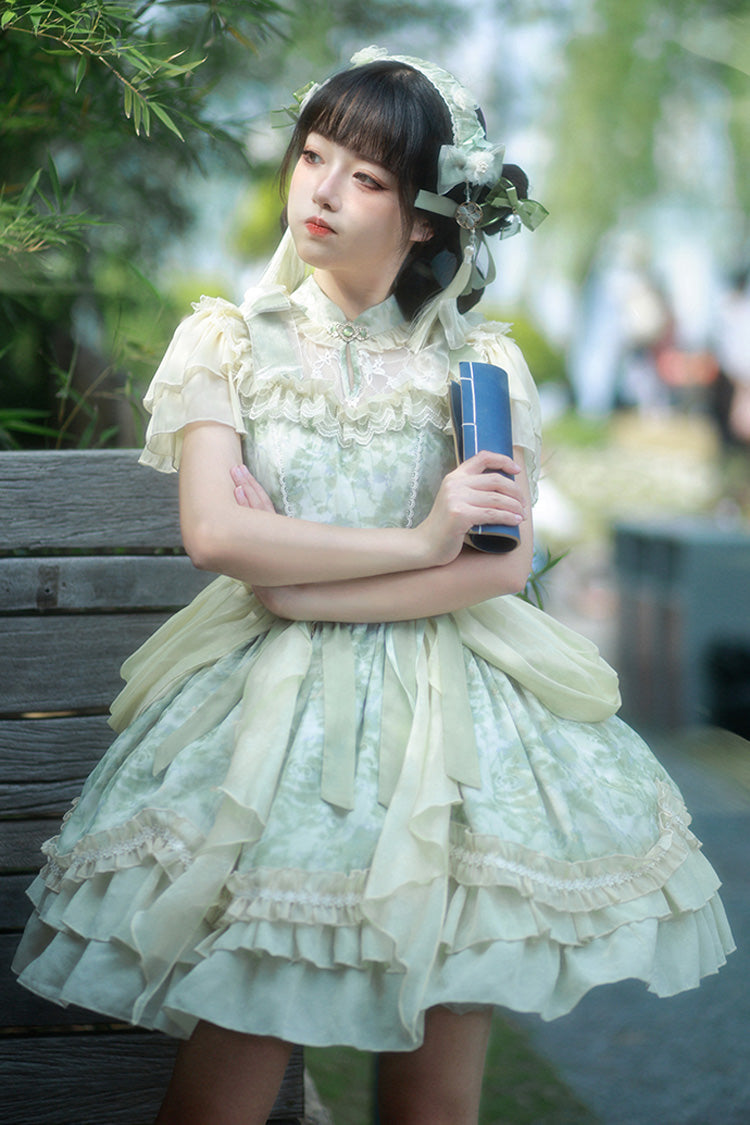 Lolita Dress - Pepper Chiffon Double-layered, Green, Ruffled, Sweet Style - additional product view 11