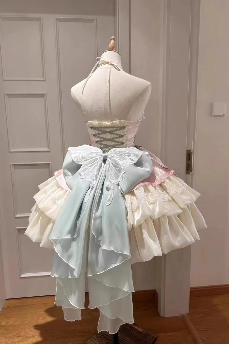 Lolita Dress - Pink/green Love God's Promise, 2 Colors, Sweet Style, Ruffled - additional product view 4