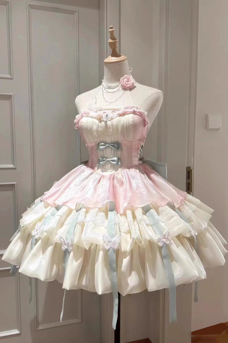 Lolita Dress - Pink/green Love God's Promise, 2 Colors, Sweet Style, Ruffled - main product image