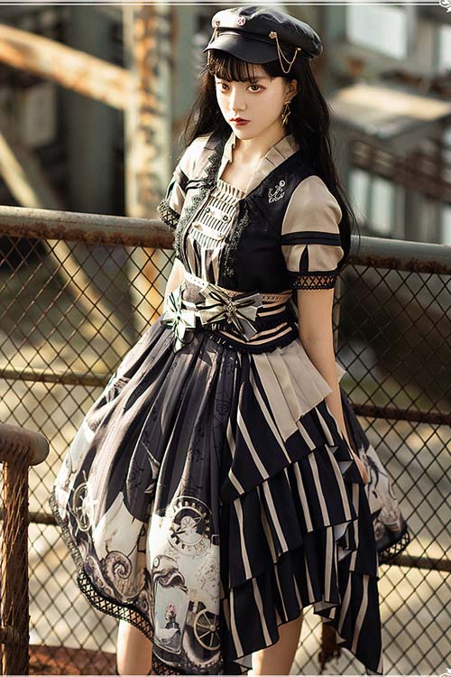 Lolita Dress - Pirate Boat Series OP, Black, Gothic Style, Punk Style - additional product view 2