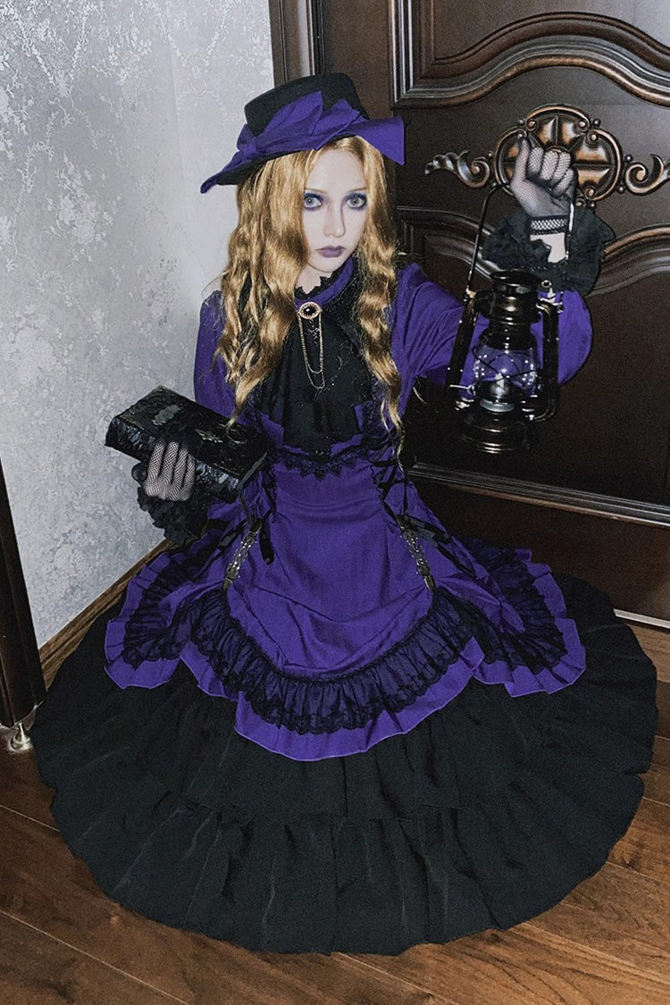 Lolita Dress - Point Manor, 5 Colors, Stand Collar, Ruffled, Long Sleeves - additional product view 10