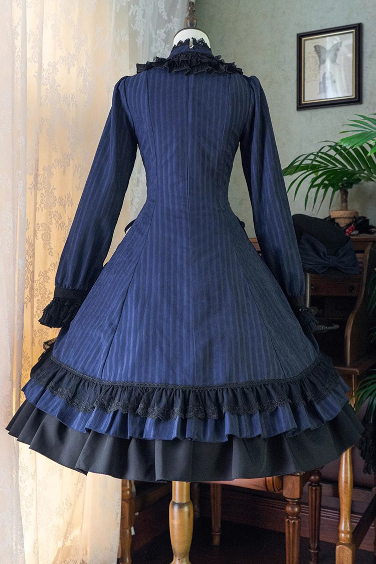 Lolita Dress - Point Manor, 5 Colors, Stand Collar, Ruffled, Long Sleeves - additional product view 24