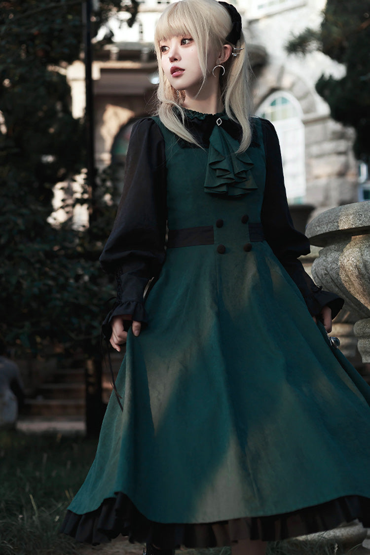 Lolita Dress - Potions School, Green, Ruffled, Long Sleeves, Sweet Style - additional product view 7
