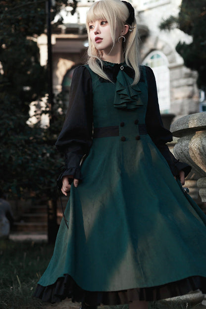 Lolita Dress - Potions School, Green, Ruffled, Long Sleeves, Sweet Style - additional product view 7