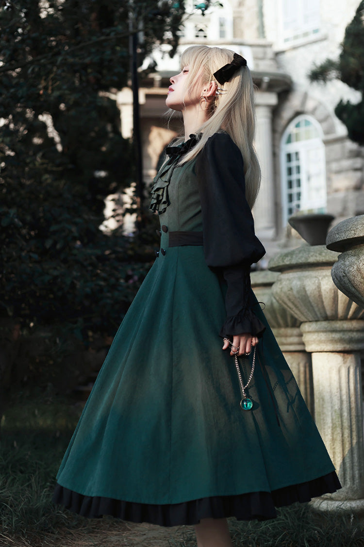 Lolita Dress - Potions School, Green, Ruffled, Long Sleeves, Sweet Style - additional product view 9