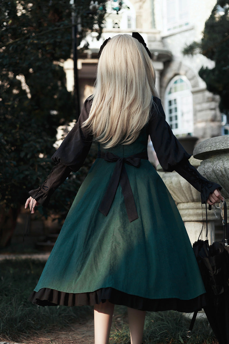 Lolita Dress - Potions School, Green, Ruffled, Long Sleeves, Sweet Style - additional product view 10