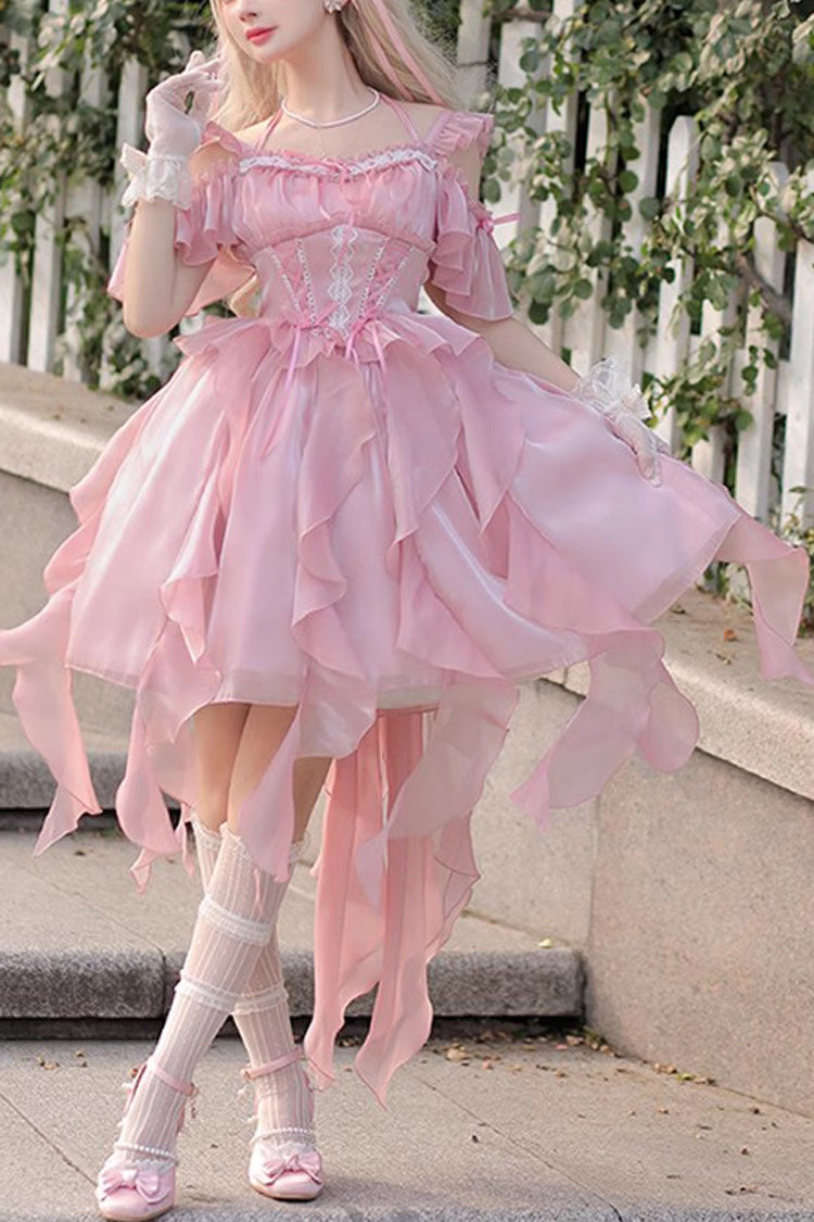 Lolita Dress - Princess Wedding High Waisted, 2 Colors, High Waist, Sweet Style, Lace Trim - main product image