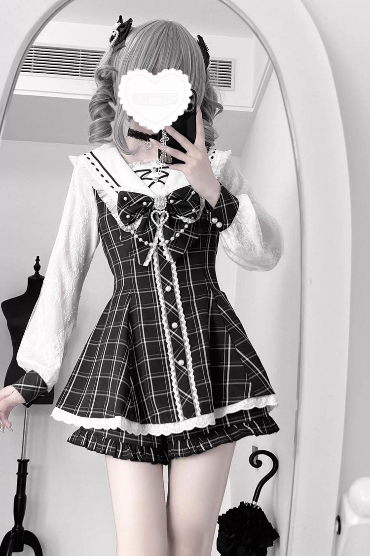 Lolita Dress - Print Bowknot Jirai Kei, 3 Colors, Printed, Long Sleeves, Sweet Style - additional product view 4