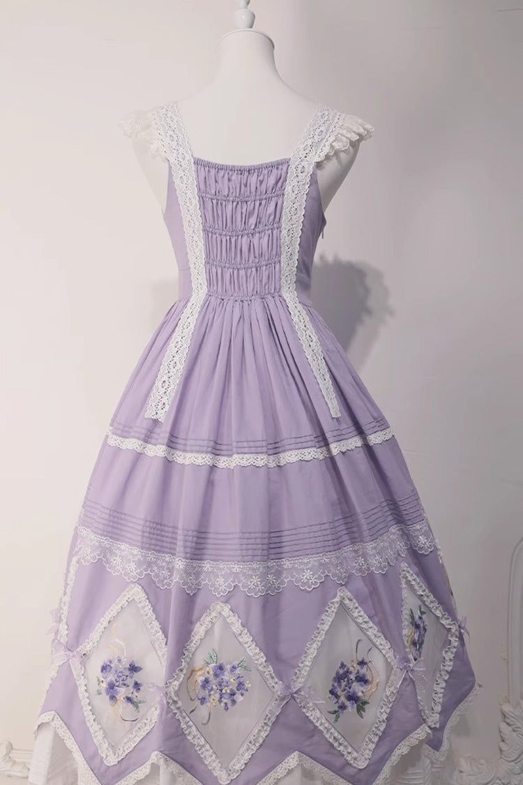 Lolita Dress - Print, Purple, Classic Style, Bow Detail, Ruffled - additional product view 5