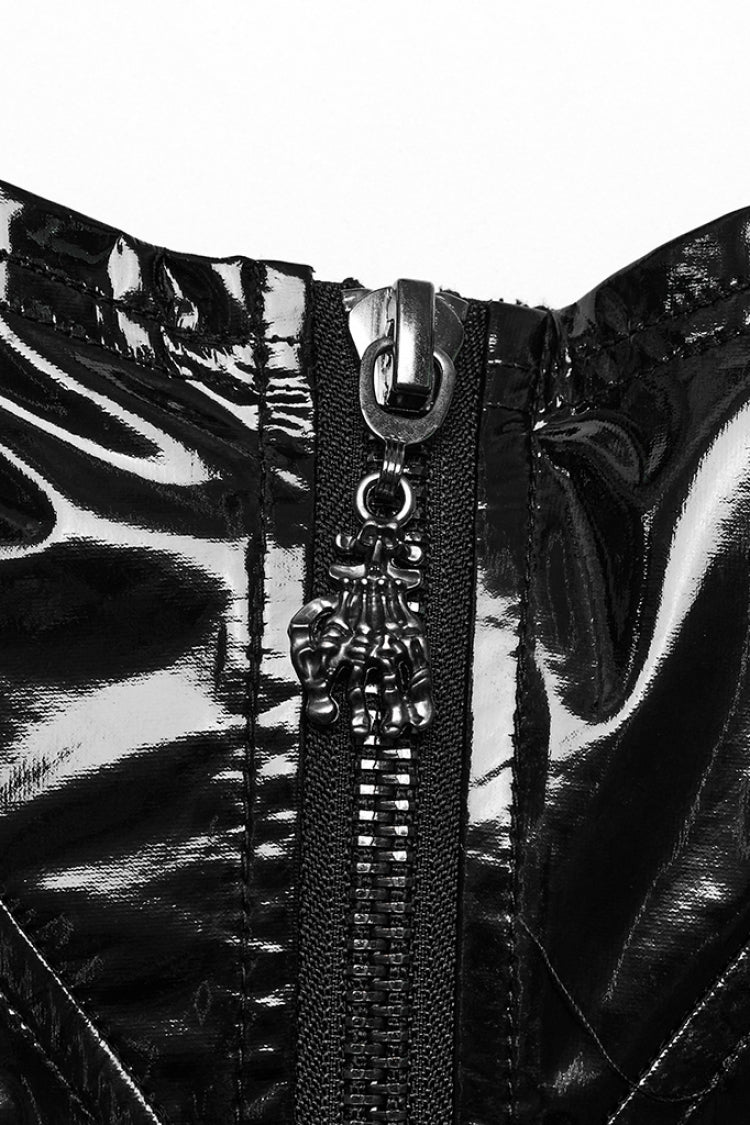 Lolita Dress - PU Leather, 2 Colors, Slit Detail, Buckle Detail, Women's Style - additional product view 7