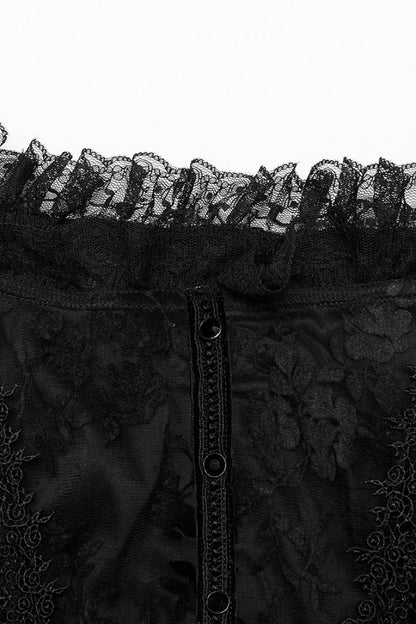 Lolita Dress - Puff Print Ruffle Lace, 2 Colors, Puff Sleeves, Women's Style, Ruffled - additional product view 5