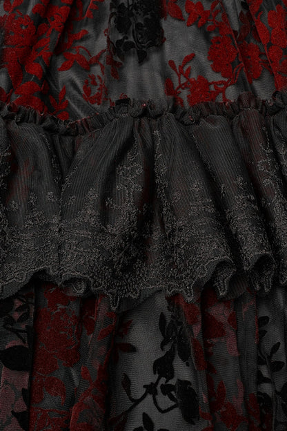 Lolita Dress - Puff Print Ruffle Lace, 2 Colors, Puff Sleeves, Women's Style, Ruffled - additional product view 16