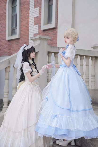 Lolita Dress - Puff Ruffle Hanayome Cardigan, 2 Colors, Puff Sleeves, Bow Detail, Ruffled - additional product view 2