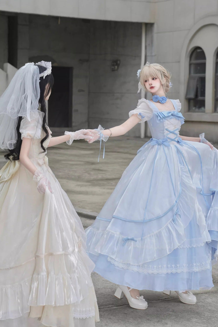 Lolita Dress - Puff Ruffle Hanayome Cardigan, 2 Colors, Puff Sleeves, Bow Detail, Ruffled - additional product view 5