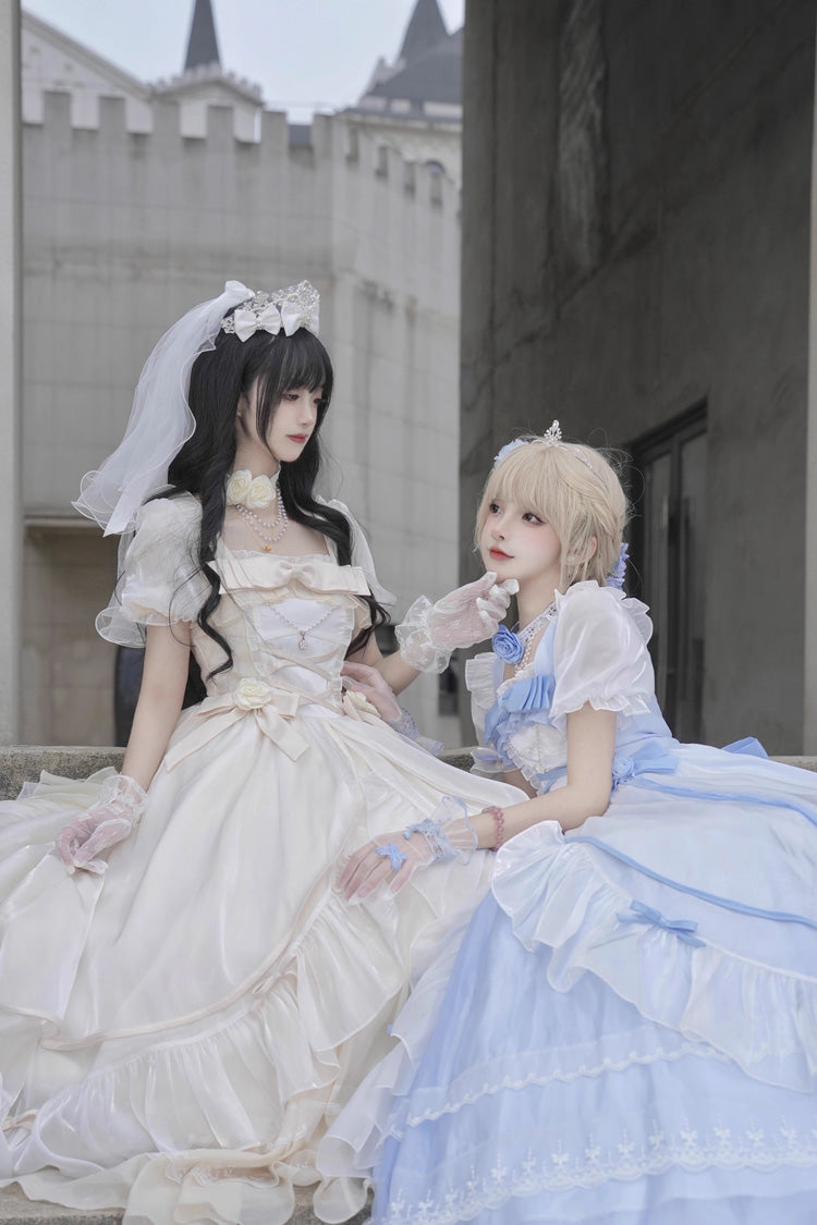 Lolita Dress - Puff Ruffle Hanayome Cardigan, 2 Colors, Puff Sleeves, Bow Detail, Ruffled - additional product view 6