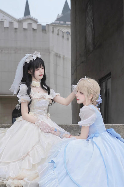 Lolita Dress - Puff Ruffle Hanayome Cardigan, 2 Colors, Puff Sleeves, Bow Detail, Ruffled - additional product view 7