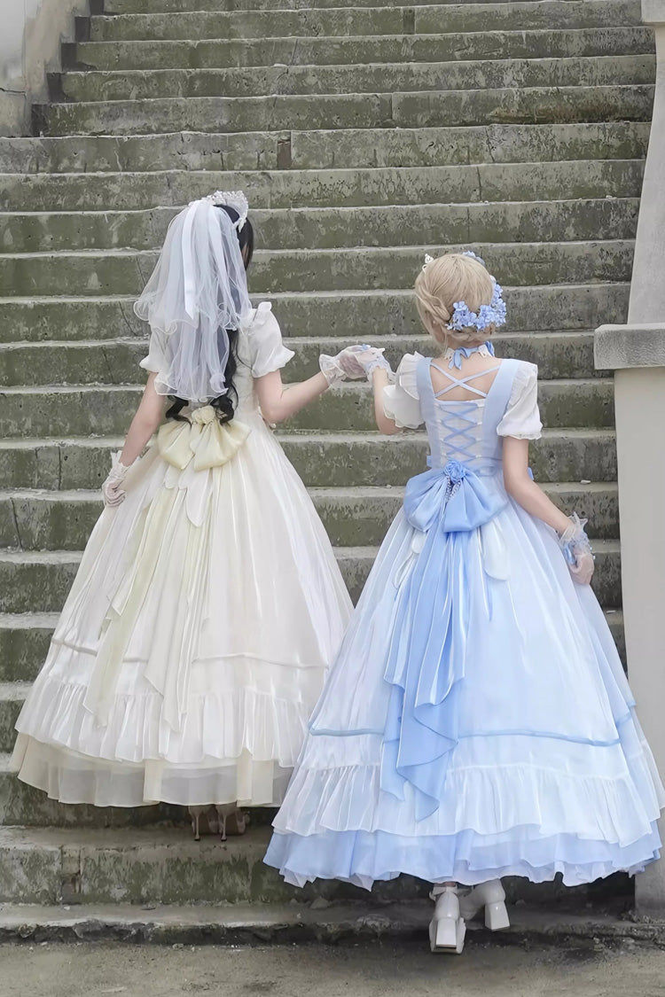 Lolita Dress - Puff Ruffle Hanayome Cardigan, 2 Colors, Puff Sleeves, Bow Detail, Ruffled - additional product view 8