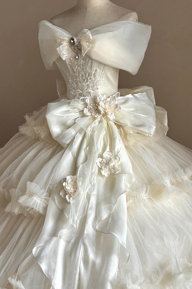 Lolita Dress - Pure White Oath, White, Ruffled, Layered, Sweet Style - additional product view 2