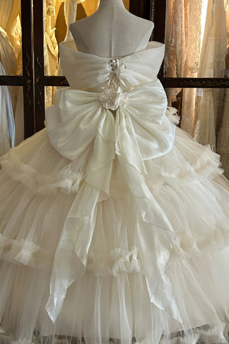 Lolita Dress - Pure White Oath, White, Ruffled, Layered, Sweet Style - additional product view 3