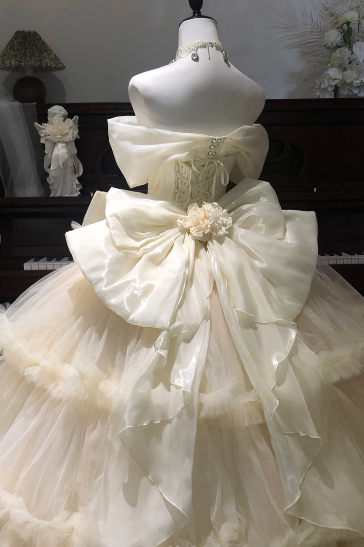Lolita Dress - Pure White Oath, White, Ruffled, Layered, Sweet Style - additional product view 5