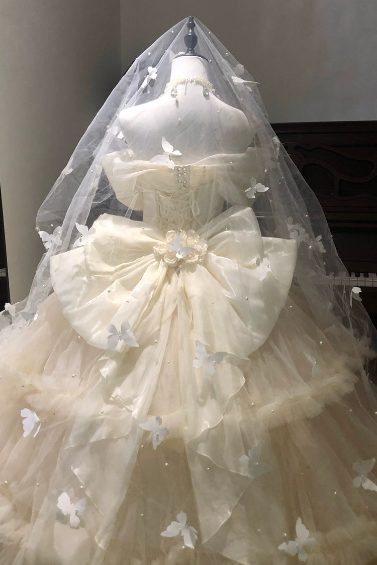 Lolita Dress - Pure White Oath, White, Ruffled, Layered, Sweet Style - additional product view 8