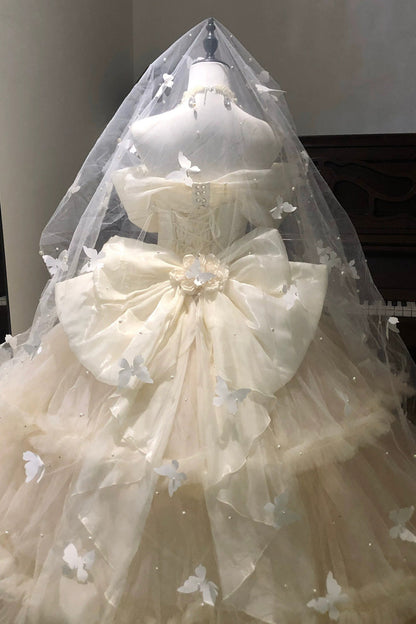 Lolita Dress - Pure White Oath, White, Ruffled, Layered, Sweet Style - additional product view 8