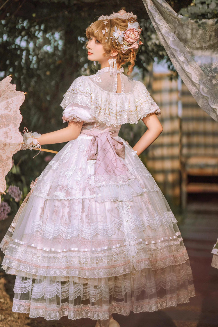 Lolita Dress - Realm Of Sunset, 2 Colors, Lace Trim, Ruffled, Printed - additional product view 6