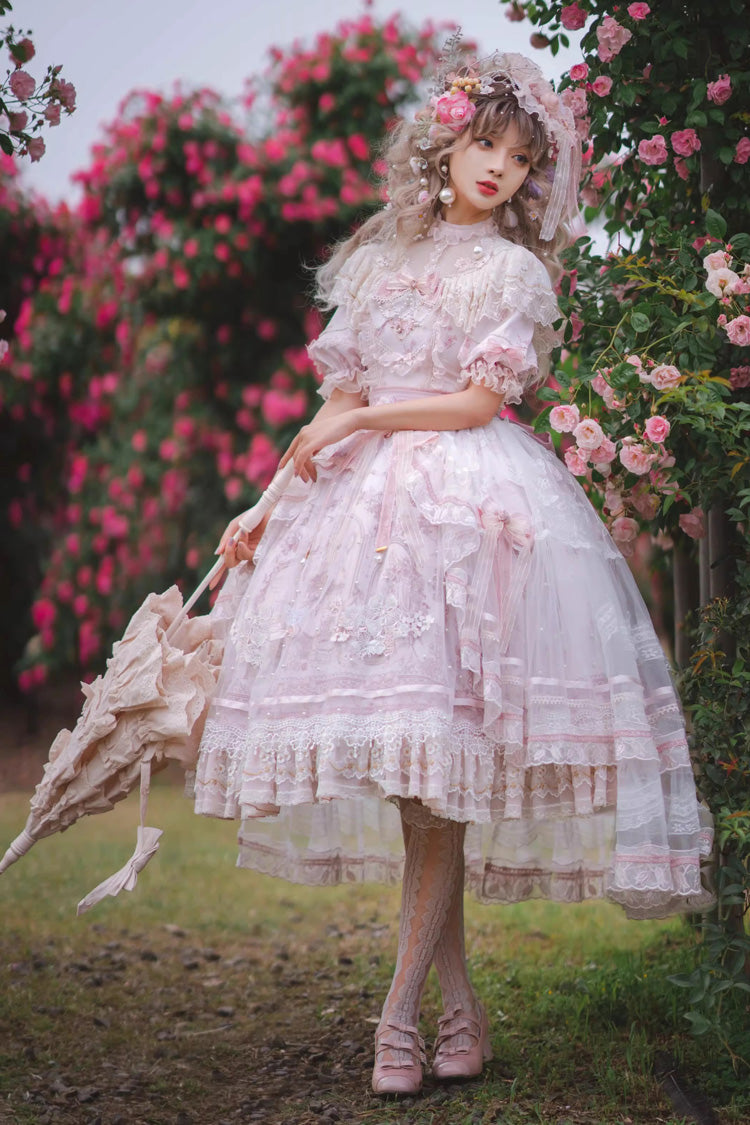 Lolita Dress - Realm Of Sunset, 2 Colors, Lace Trim, Ruffled, Printed - main product image