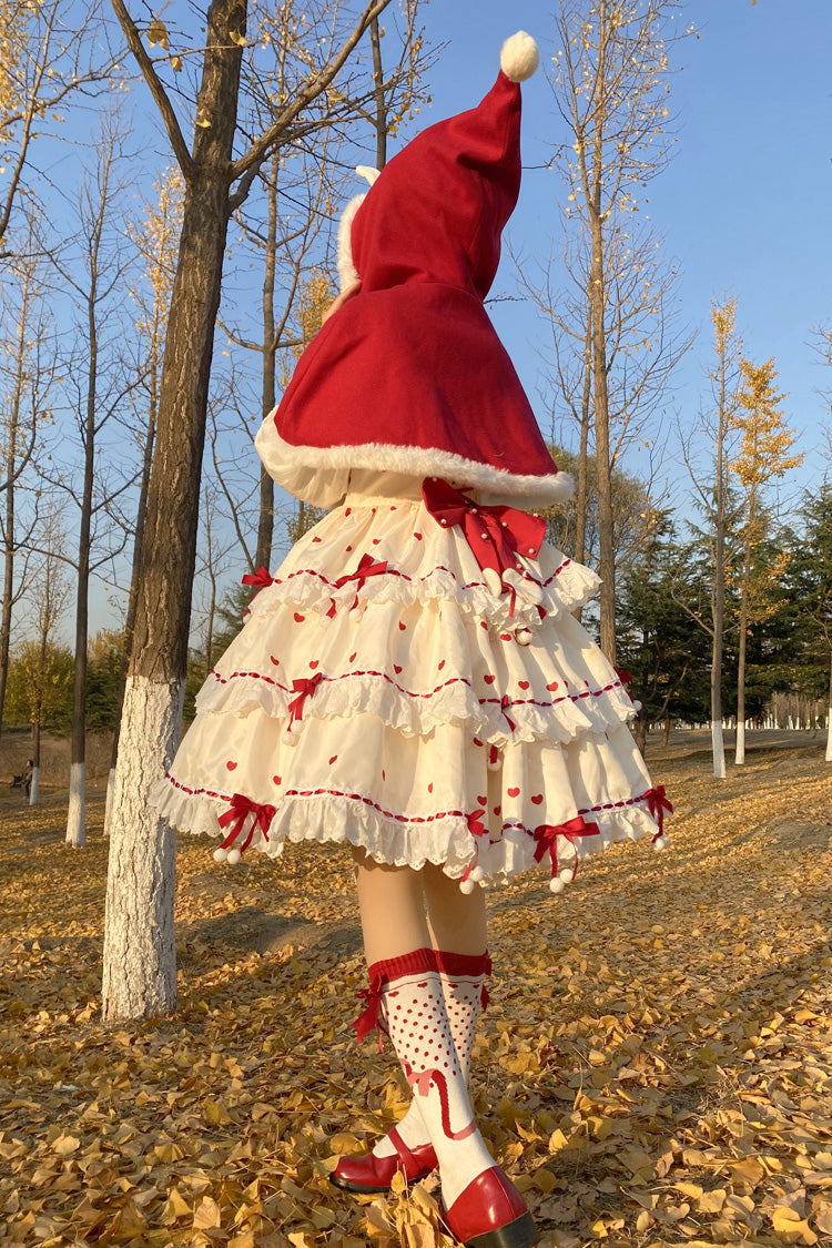 Lolita Dress - Red/apricot Triple-layered Print, 2 Colors, Printed, Sweet Style - additional product view 9