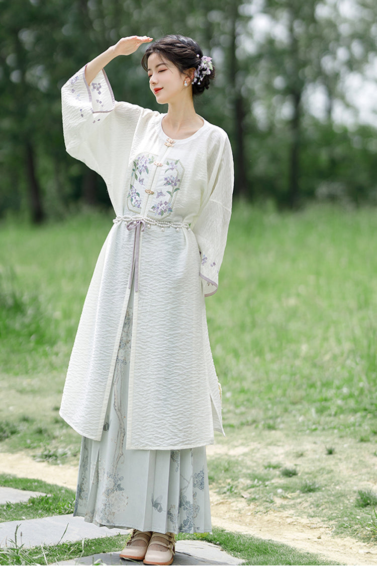 Lolita Dress - Round Collar Print, White, Women's Style, Embroidered - additional product view 2