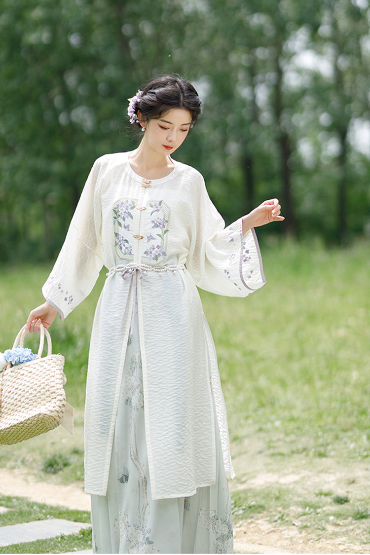 Lolita Dress - Round Collar Print, White, Women's Style, Embroidered - additional product view 3