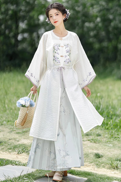 Lolita Dress - Round Collar Print, White, Women's Style, Embroidered - main product image