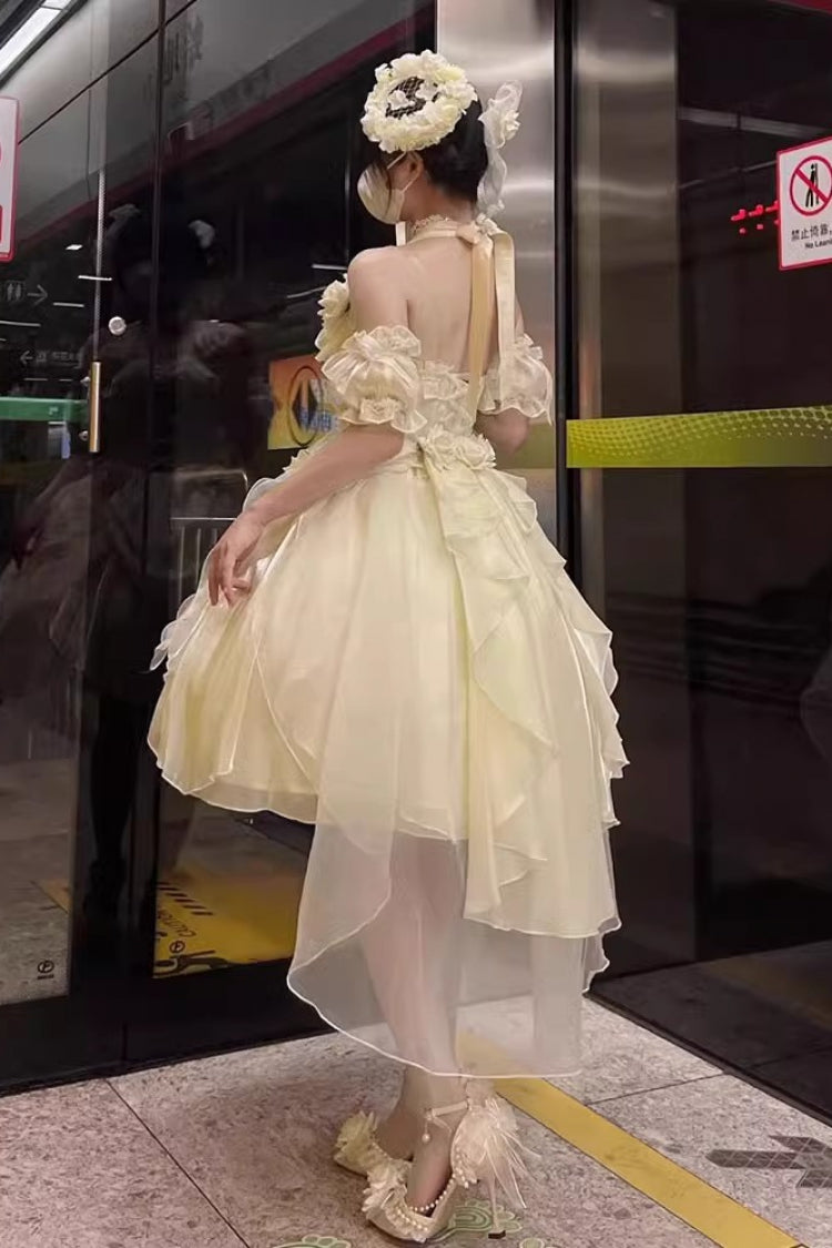 Lolita Dress - Ruffle Bowknot Princess Gorgeous, Ivory, Bow Detail, Ruffled, Sweet Style - additional product view 3