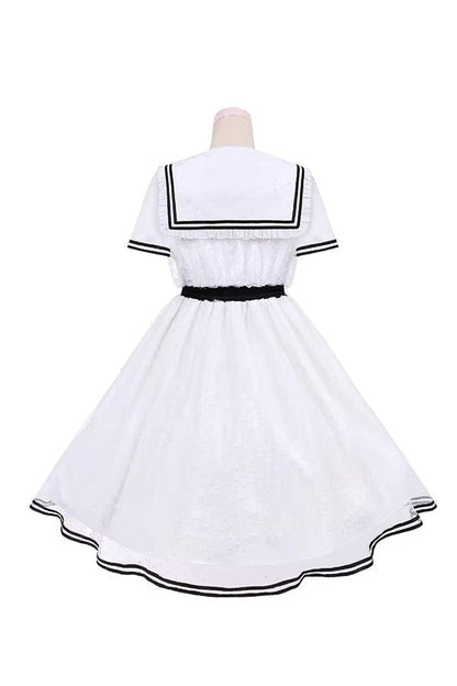 Lolita Dress - Seaside Sweetheart, White, Lace-Up, Sweet Style, Lace Trim - additional product view 12