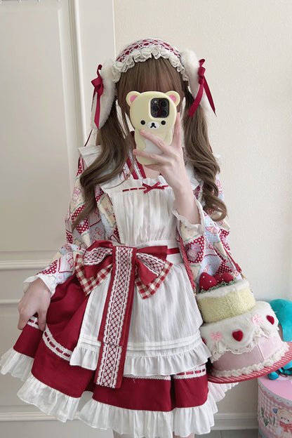Lolita Dress - Showa Sweet Pet, 6 Colors, Sweet Style, Bow Detail, Ruffled - main product image
