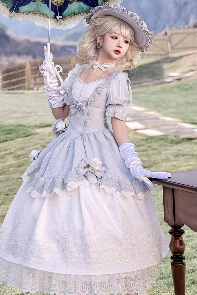 Lolita Dress - Solid Color Fairytale Dance, Solid-Color, Embroidered, Sweet Style - additional product view 3