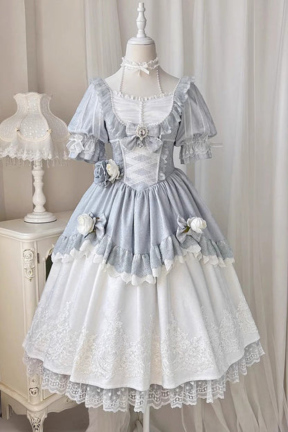 Lolita Dress - Solid Color Fairytale Dance, Solid-Color, Embroidered, Sweet Style - additional product view 5