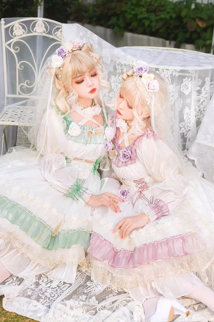 Lolita Dress - Spring Of Boliya, Purple, Lace Trim, Ruffled, Layered - additional product view 2