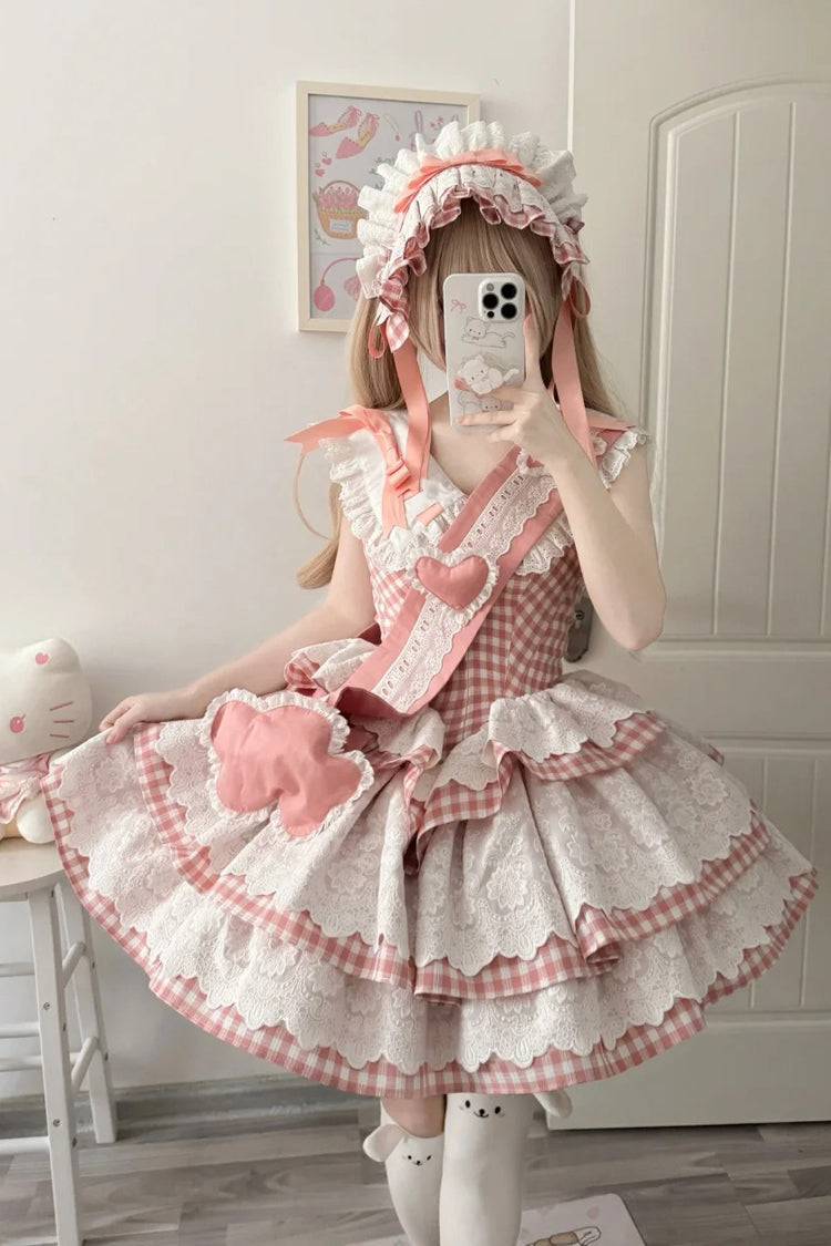 Lolita Dress - Star Grant Angel, Pink, Printed, Layered, Sweet Style - additional product view 2
