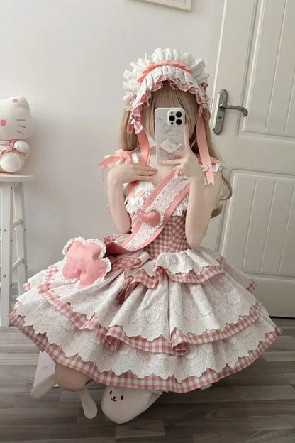 Lolita Dress - Star Grant Angel, Pink, Printed, Layered, Sweet Style - additional product view 3
