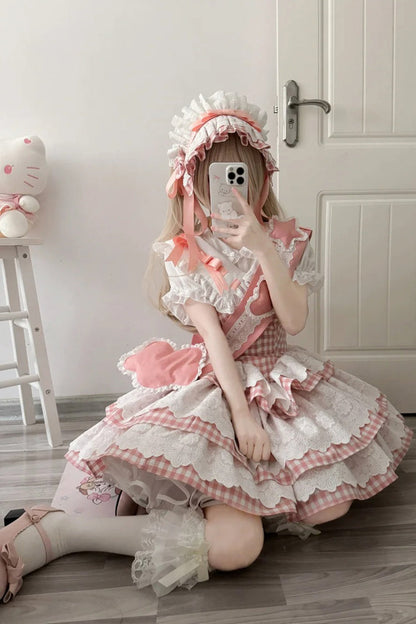 Lolita Dress - Star Grant Angel, Pink, Printed, Layered, Sweet Style - additional product view 4