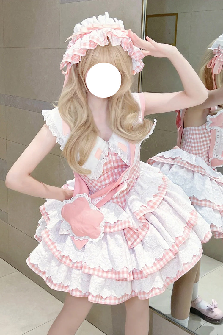Lolita Dress - Star Grant Angel, Pink, Printed, Layered, Sweet Style - additional product view 13