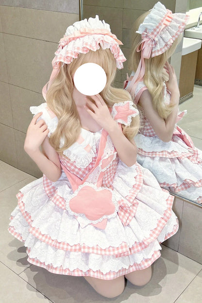 Lolita Dress - Star Grant Angel, Pink, Printed, Layered, Sweet Style - additional product view 15